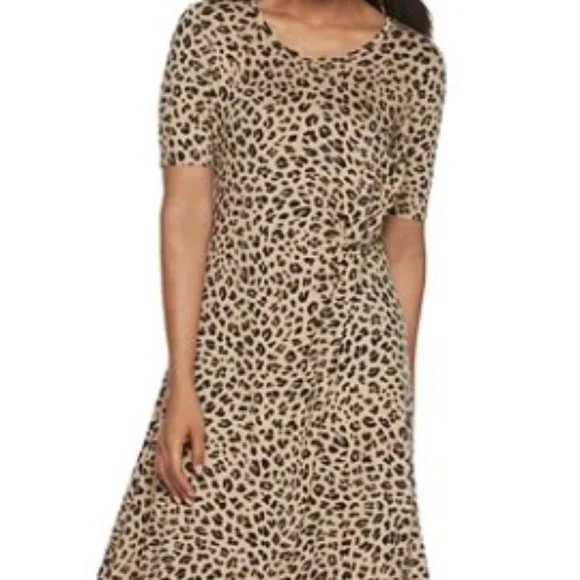 knotted fit and flare dress Women Solid Yellow Front Twist Knot Fit & Flare Mini Dress main image 0